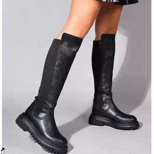 Prologue Black Over the Knee Boots